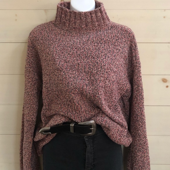 Sweaters - {zara} multicolored chunky turtleneck sweater